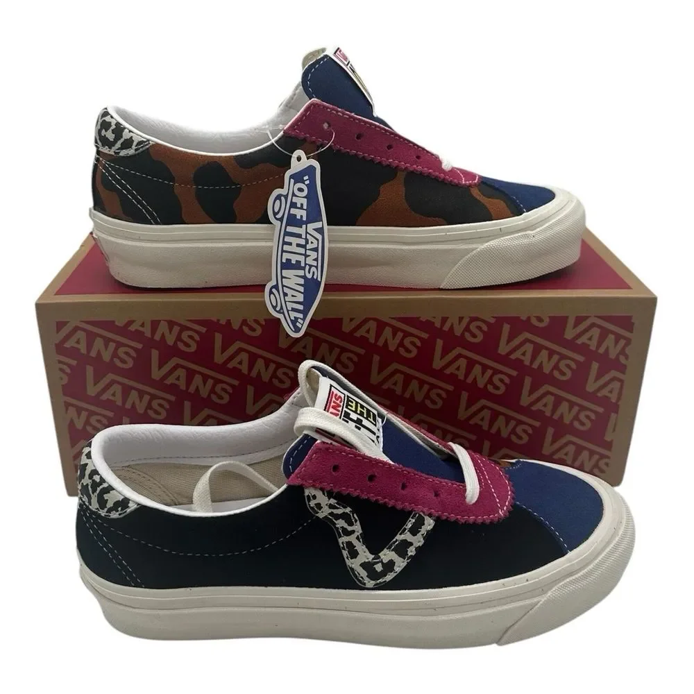 Vans Style 73 DX Animal Mix Shoes Women's Size 6 Black-Blue-Red Sneakers‎